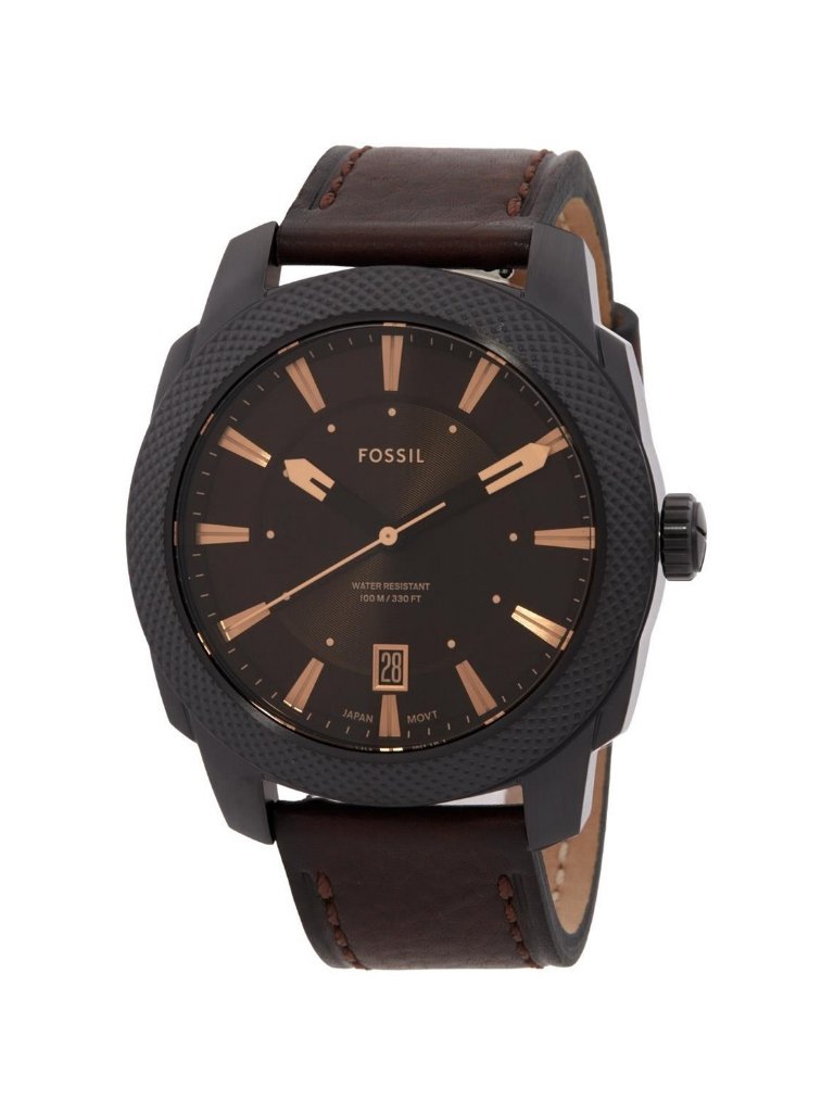 Nwt Fossil Machine Quartz Brown Dial Men's Watch